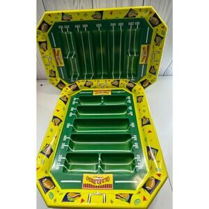 Set of 2 Vintage  1992 Old El Paso Tacos Nacho Appetizer Serving Tray Football